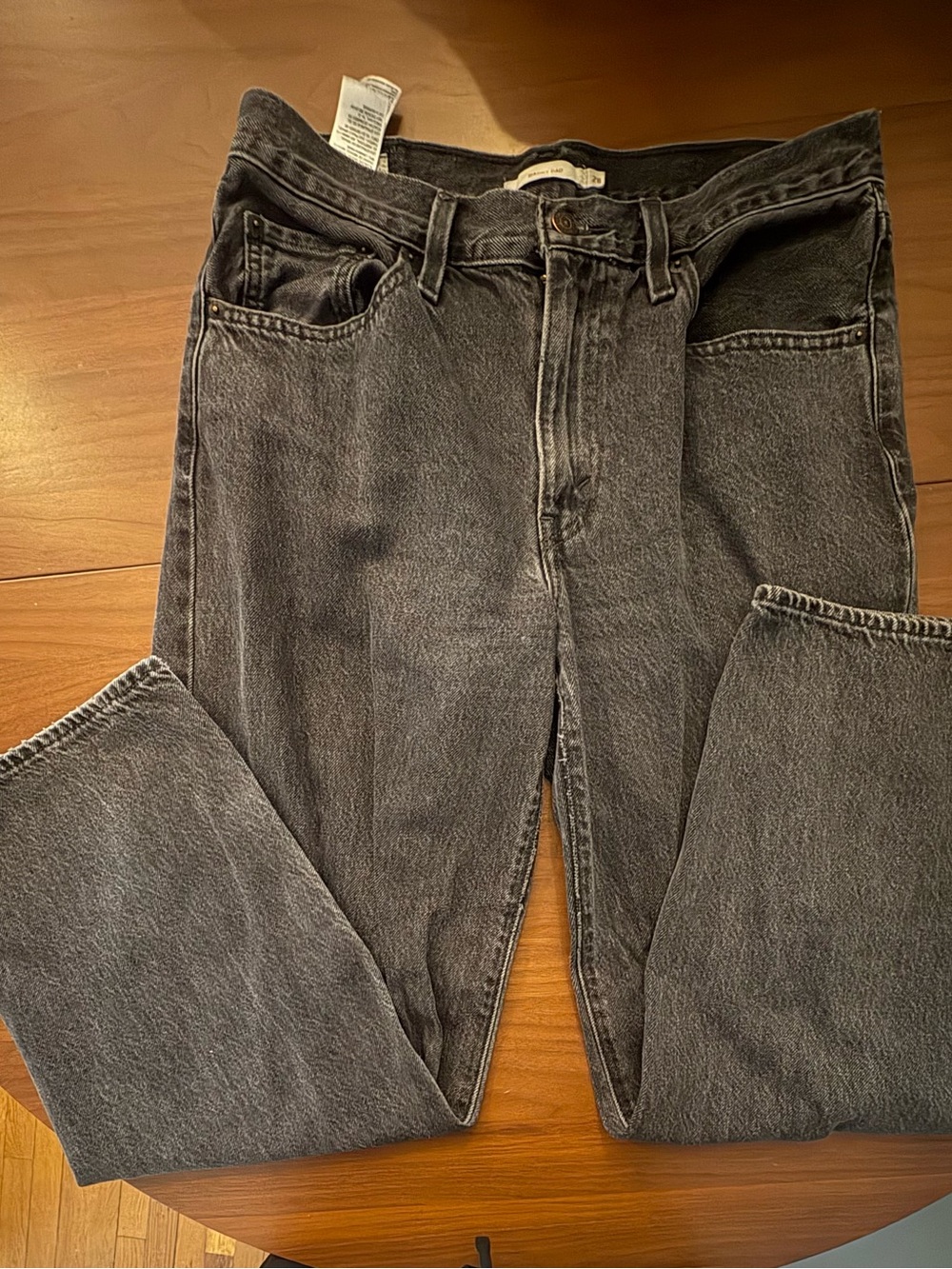 Levi's Women's Washed Black Baggy Dad Jean